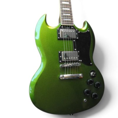 Custom Crown SG Angus Metallic Green Finish Electric Guitar