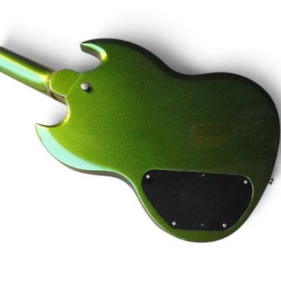 Custom Crown SG Angus Metallic Green Finish Electric Guitar - Image 3