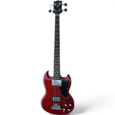 Custom Crown SG EB3 Transparent Heritage Wine Red 4 String Bass