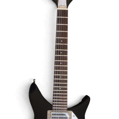 Custom Nova Black Jetglo 325C64 21 Inch Scale Length Lennon Guitar Bigsby Tremolo - Image 4