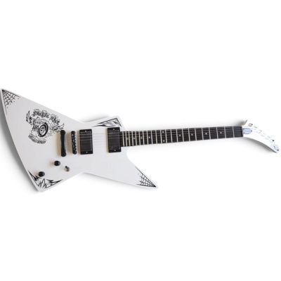 Custom Obsidian Papa Het Snow White Explorer MX250 Black Guitar Spiderwebs Decal - Image 2
