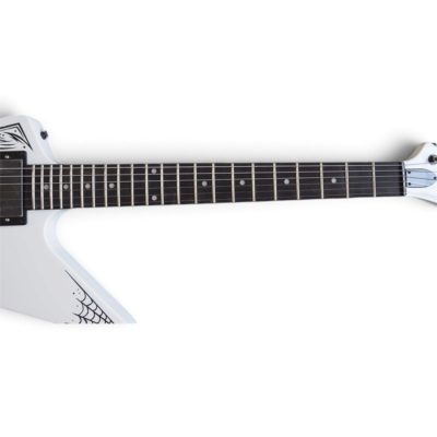 Custom Obsidian Papa Het Snow White Explorer MX250 Black Guitar Spiderwebs Decal - Image 4