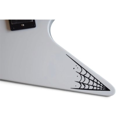 Custom Obsidian Papa Het Snow White Explorer MX250 Black Guitar Spiderwebs Decal - Image 6