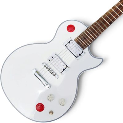 Custom Crown White Finish Buckethead Electric Guitar Push Button Kill Switch