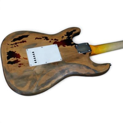 Custom Regent SRV Heavy Aged Relic Distressed Stevie Ray Tobacco Sunburst Finish Guitar - Image 2
