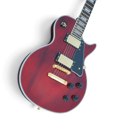 Custom Crown Red Wine Finish Electric Guitar - Image 2
