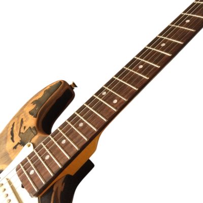 Custom Regent SRV Heavy Aged Relic Distressed Stevie Ray Black Finish Guitar - Image 2