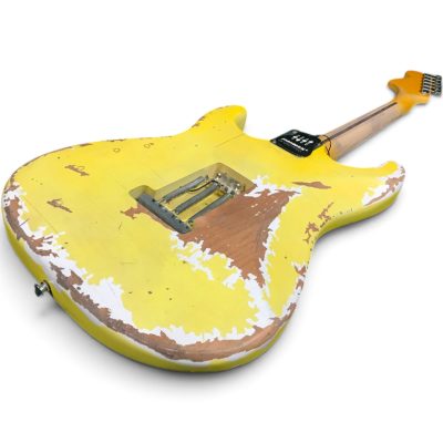 Custom Regent Play Loud Light Yellow Heavy Aged Relic Finish Electric Guitar - Image 3