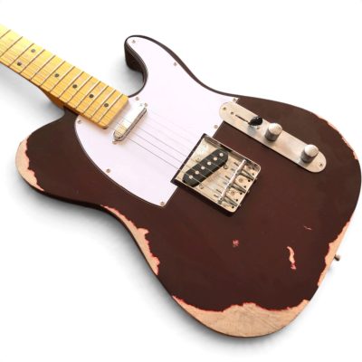 Custom Regent Burgundy Heavy Relic Aged Electric Guitar - Image 3