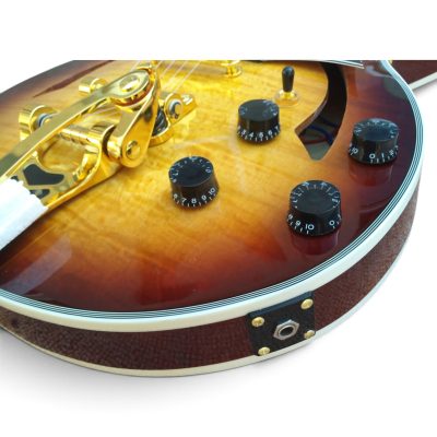 Custom Crown Johnny A Sunset Glow Quilt Maple Top Bigsby Vibrato Tailpiece Guitar - Image 2