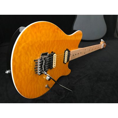 Custom Aether Wolfgang Axis Amber Quilt Maple Top Floyd Rose Tremolo Guitar - Image 3