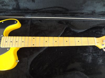 Custom Regent Jeff Beck Graffiti Yellow Finish Electric Guitar - Image 3