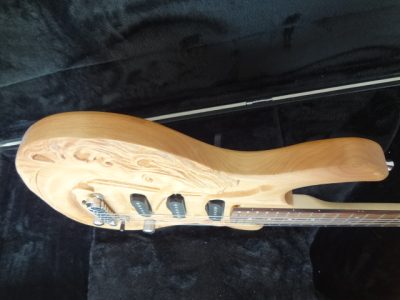 Custom Regent Mermaid Carved Engrave Natural Hand Rubbed Oil Finish Guitar - Image 2