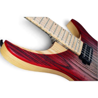 Custom Diplomat Boden Red Burst Finish Headless 6 String Guitar - Image 2