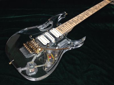 Custom Axis Plexiglass Acrylic Lucite Body Headstock Multi Colored LED Tremolo Guitar Jem Tree Of Life Inlay - Image 3