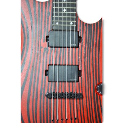 Custom Onyx Regius Gothic Browne Monolith Black Matte Red Grain Guitar - Image 2