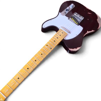 Custom Regent Burgundy Heavy Relic Aged Electric Guitar - Image 4