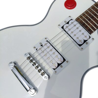 Custom Crown White Finish Buckethead Electric Guitar Push Button Kill Switch - Image 4