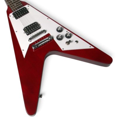 Custom Crown Flying V Jimi Hendrix Heritage Cherry Transparent Electric Guitar