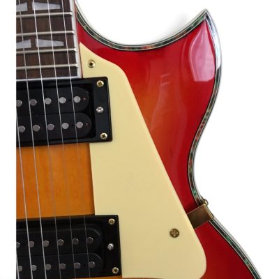 Custom Pearl Santana SG3000 Sunburst Finish Electric Guitar Abalone Binding - Image 2