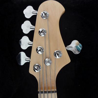 Custom Aether Sting Brown Burst Quilted Maple Top 5 String Bass - Image 3