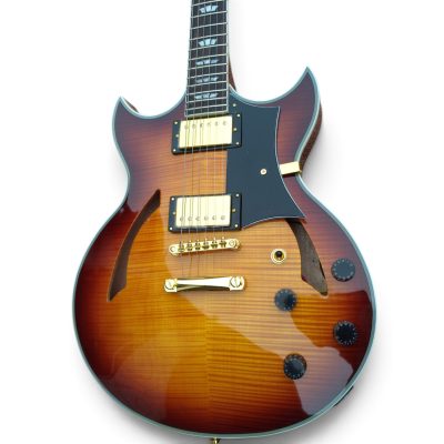 Custom Crown Johnny A Sunset Glow Flame Maple Top Bigsby Vibrato Tailpiece Guitar