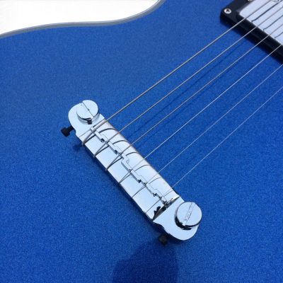 Custom Crown Billie Joe Pacific Blue Sparkle Single Pickups Electric Guitar - Image 2