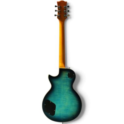 Custom Crown Teal Green Flamed Maple Top Back Electric Guitar - Image 2