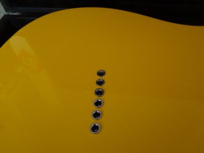 Custom Regent Jeff Beck Graffiti Yellow Finish Electric Guitar - Image 5
