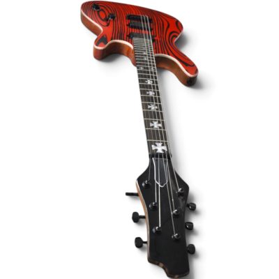 Custom Onyx Regius Gothic Browne Monolith Black Matte Red Grain Guitar - Image 4