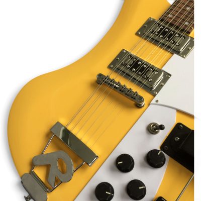 Custom Nova 4080 TV Yellow Geddy Lee Double Neck 4 String Bass 12 String Guitar - Image 3