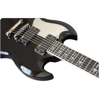 Custom Crown Left Handed Angus Black Tony Lommi Finish SG Cross Inlays Guitar - Image 2