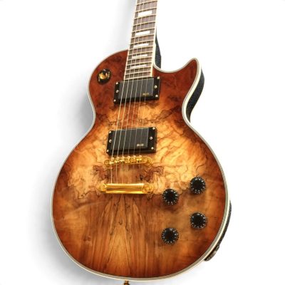 Custom Crown Natural Deadwood Burl Top Finish Electric Guitar