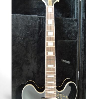 Custom Crown ES335 BB King Lucille Black Electric Guitar - Image 2
