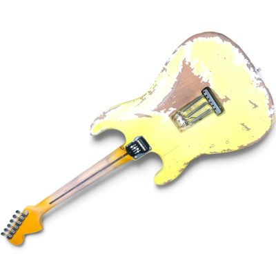 Custom Regent Play Loud Light Yellow Heavy Aged Relic Finish Electric Guitar - Image 5
