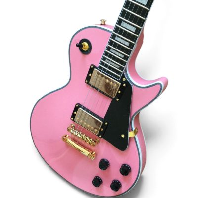 Custom Crown Mick Bubblegum Pink Finish Electric Guitar - Image 2