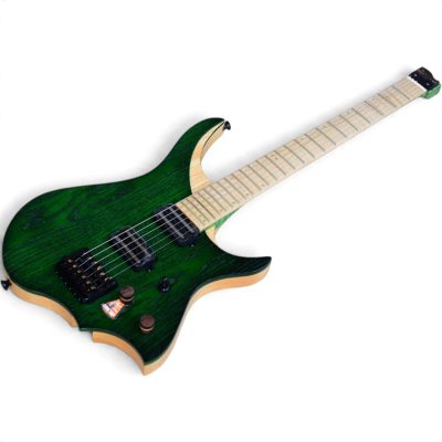 Custom Diplomat Boden Green Finish Headless 6 String Guitar - Image 2