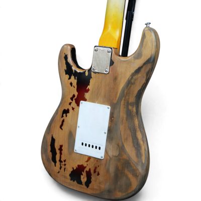 Custom Regent SRV Heavy Aged Relic Distressed Stevie Ray Tobacco Sunburst Finish Guitar - Image 4