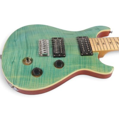 Custom Monarch SE Teal Green Burst Flame Maple Top Guitar - Image 3