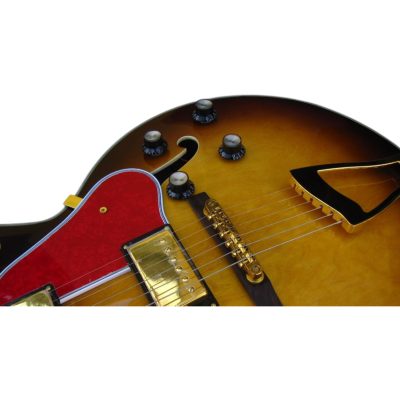 Custom Crown ES175 Vintage Yellow Sunburst Hollow Body Archtop Florentine Cutaway Guitar - Image 4