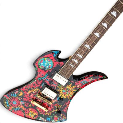 Custom Rivas Psychedelic Mockingbird Paint Electric Guitar - Image 2