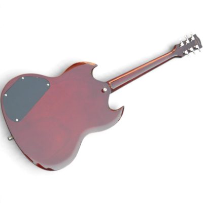 Custom Crown SG Angus Dark Cherry Burgundy Batwing Pickguard Guitar - Image 2