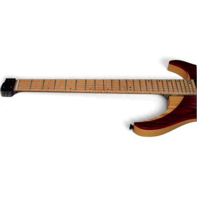 Custom Diplomat Boden Red Burst Finish Headless 6 String Guitar - Image 4