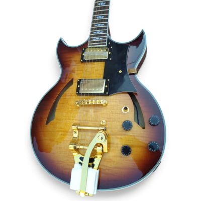Custom Crown Johnny A Sunset Glow Quilt Maple Top Bigsby Vibrato Tailpiece Guitar
