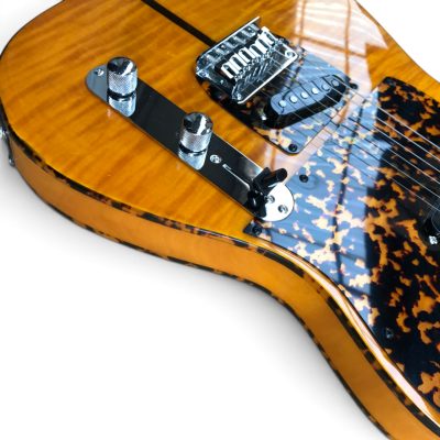 Custom Oligarch Amber Tiger Maple Top Prince Mad Cat Leopard Pickguard Guitar - Image 5