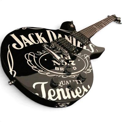Custom Forge Jack Daniels Black White Electric Guitar - Image 3