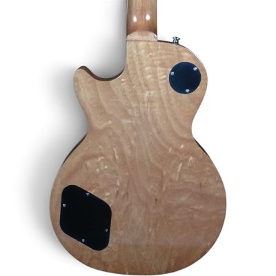 Custom Crown Aqua Teal Gray Burst Traditional Flame Maple Top Guitar - Image 4