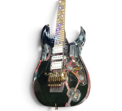 Custom Axis Plexiglass Acrylic Lucite Body Headstock Multi Colored LED Tremolo Guitar Jem Tree Of Life Inlay