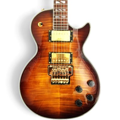 Custom Crown Heritage Cherry Sunburst Flame Maple Top Slim Tapered Neck Floyd Rose Tremolo Guitar