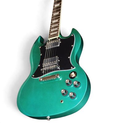 Custom Crown SG Angus Metallic Teal Green Finish 6 String Guitar